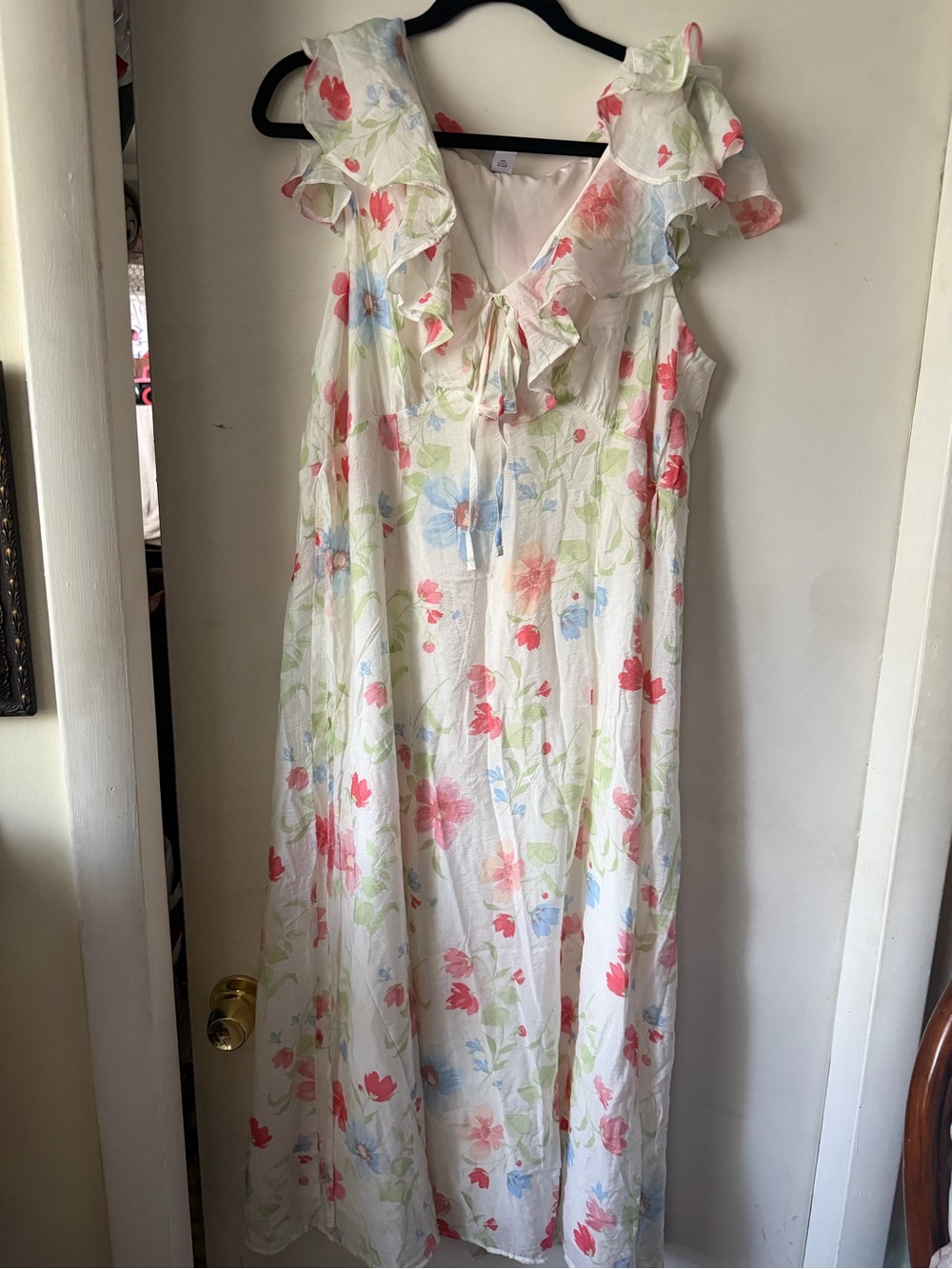 Old Navy Women’s Floral Ruffle Maxi Dress size large Tall